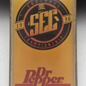 Vintage 1996 SEC Football Championship Dr Pepper Enamel Pin Lapel Pin